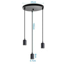 GobekUsa Iron 3-Light Chandelier Pendant for Living Room Kitchen Restaurant