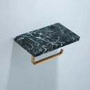 GobekUsa Brass Marble Toilet Paper Holder Nordic Brushed Gold Bathroom Tissue Shelf