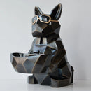 GobekUsa Cool Dog Tissue Box Holder with Storage Box Home Office Decor Dog Figurine
