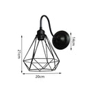 GobekUsa Iron Cage Wall Sconce for Indoor Bedroom, Bar Counter, and ReadingAreaView