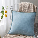 GobekUsa Linen Fringe Cushion Cover: Blue Grey Yellow Red Green for Sofa Bed