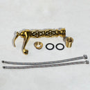 GobekUsa Golden Plated Bathroom Basin Faucet High Short Style Single Handle Sink Mixer Tap