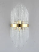 GobekUsa Black Gold Crystal Wall Lights for Bedroom Living Room Home LED Sconce