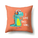 GobekUsa Dino Baby Pillowcase: Cute Dino Drive Car Letter Cushion Cover for Bedroom Decor
