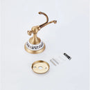 GobekUsa Antique Bronze Ceramic Robe Hook Wall Mounted Coat Hook Bathroom Accessories
