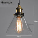 GobekUsa Industrial Glass Pendant Light for Modern Home Decor
