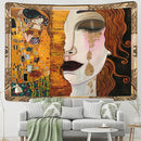 GobekUsa Bohemian Thai Style Half Face Woman Tapestry Wall Hanging for Living Room Decor