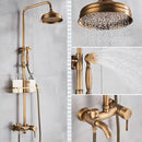 GobekUsa Brass Shower Set with 8" Rainfall Head and Hand Sprayer