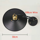 Vintage Black Iron Umbrella Pendant Light