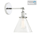 GobekUsa Funnel Glass Wall Lamp E27 Sconce Modern Bedroom Light Fixtures