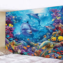 GobekUsa 3D Underwater World Mandala Yoga Mat Home Decoration Tapestry Hippie Sofa Blanket