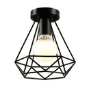 GobekUsa Industrial Black Iron Cage Ceiling Light Flush Mount