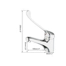 GobekUsa Brass Long Handle Basin Faucet Mixer Tap Deck Mount Chrome Polished