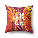 GobekUsa Green Tropical Leaves Pillow Cover - Four Season Landscape Decor