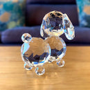 GobekUsa Crystal Dog Figurine: Cut Glass Paperweight Ornament Statue, Kids Animal Gift