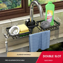 GobekUsa Adjustable Kitchen Sink Rack with Soap Dish and Hooks
