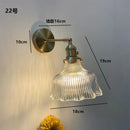 GobekUsa Clear Glass LED Wall Sconce | Modern Copper Bathroom Mirror Stair Light