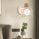 GobekUsa LED Wood Wall Sconce Modern E27 Base Fixture for Aisle Lighting
