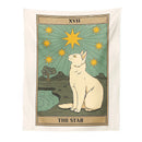 GobekUsa Cat Divination Tarot Card Tapestry Moon Phase Wall Hanging Décor
