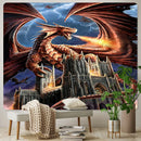GobekUsa Dragon Psychedelic Art Tapestry for Home Decoration and Sofa Blanket