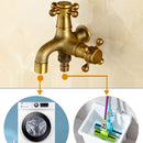 GobekUsa Antique Brass Wall Mount Bibcock Garden Faucet Small Pool Tap