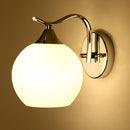 GobekUsa Glass Wall Lamp: Modern Luxury White Ball Light for Bedroom, Aisle, Corridor