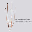 GobekUsa Glass Tube Pendant Light for Living Room Restaurant Villa Stairwell