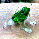 GobekUsa Crystal Frog Figurine Collection | Glass Animal Paperweight Table Ornament & Home Decor