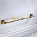 GobekUsa Antique Brass Towel Holder Single Bar 30-60cm, Solid Aluminium Towel Rack