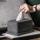 GobekUsa Cement Tissue Box Rack | Modern Kitchen & Restaurant Decor