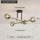GobekUsa Black & Gold LED Round Ball Chandelier - Elegant Lighting Fixture for Home