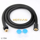 GobekUsa Black Stainless Steel Flexible Shower Hose Pipe with Double Lock & EPDM Inner Tubes.