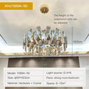 GobekUsa Crystal LED Chandelier for Elegant Living Room, Dining, Bedroom, Kitchen