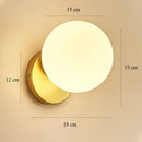 GobekUsa Glass Shade Gold Wall Lamp for Bedroom Loft Design, Up Down Iron LED Wall Lights