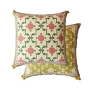 GobekUsa Datura Flowers Print Wool Velvet Mandala Cushion Cover Luxe Pillow Case