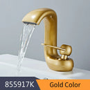 GobekUsa Gold Basin Faucet: Modern Brass Single Handle Mixer Tap for Bathroom