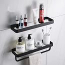 GobekUsa Glass Corner Shelf with Bar for Bath and Kitchen Storage