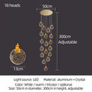GobekUsa Attic Crystal Chandelier for Living Room Dining Room Stair Lamp