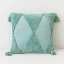 GobekUsa Diamond Tassel Cushion Cover 45x45cm White Yellow Green Handmade Sofa Bed