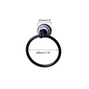GobekUsa Black Stainless Steel Bathroom Towel Ring - Wall Mounted Oil Rubbed Bronzen