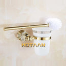 GobekUsa Gold Crystal Bathroom Accessories Set: Luxe Brass Bath Hardware Wall Mount Collection