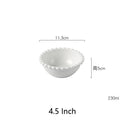 GobekUsa Heart Shaped Pearl Dinner Plate Set - Elegant Porcelain Tableware for Salad, Soup, Steak