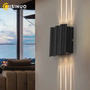 GobekUsa 12W Black Outdoor LED Sconce Light IP65 Waterproof Alumunim Garden Villa Porch Lamp