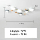 GobekUsa LED Wood Ceiling Chandelier for Living Room, Bedroom, Kids Room Decor