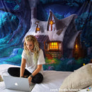 GobekUsa Cabin In The Woods Wall Hanging Tapestry for Home Decor & Halloween Theme