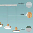 GobekUsa LED Wood Iron Pendant Light for Study, Bedside - Nordic Modern Design