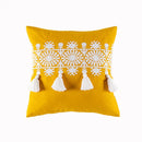 GobekUsa Boho Gold Embroidered Cotton Pillow Cover, 45x45/30x50cm