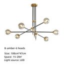 GobekUsa Geometric Glass Ball Chandelier: Post-modern LED Pendant Lights for Stylish Decor