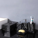 GobekUsa Ancient Wood Grain Marble Bathroom Set with Luxury Accessories