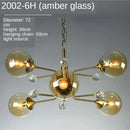 GobekUsa Gold Glass Ball Chandelier LED Lighting for Living Room, Kitchen, Bedroom